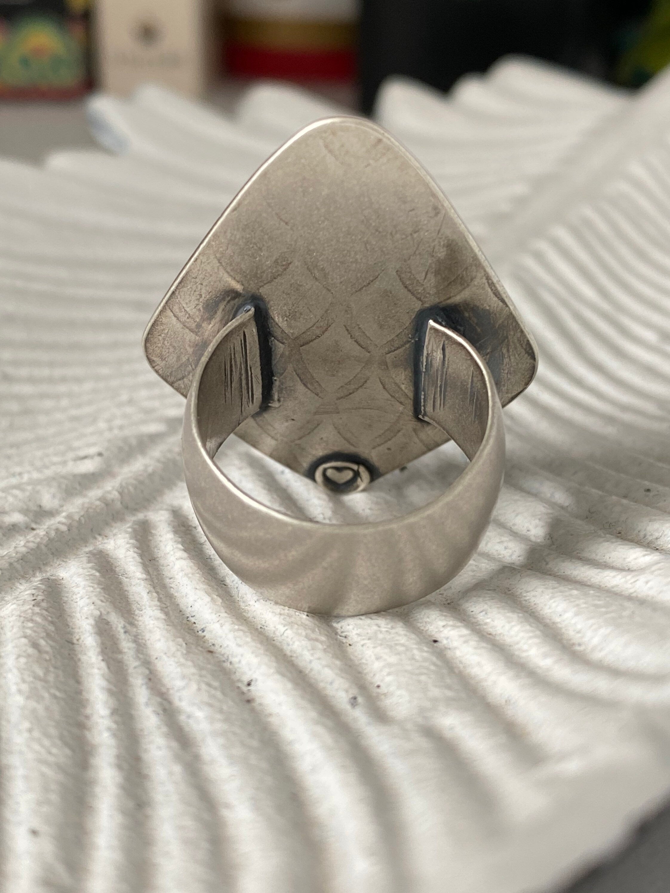 Diamond Ocean Jasper Ring