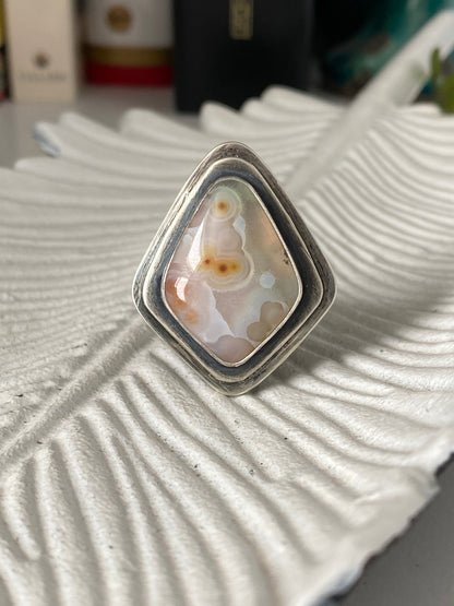Diamond Ocean Jasper Ring