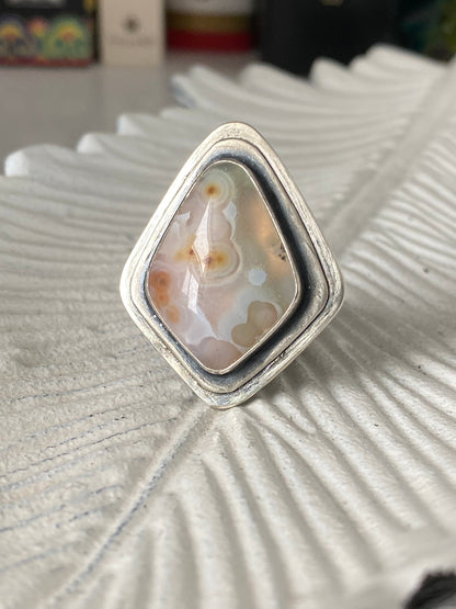 Diamond Ocean Jasper Ring