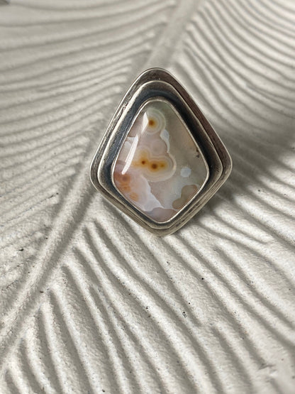 Diamond Ocean Jasper Ring