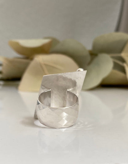 Sea Green Bamboo Mountain Turquoise Angular Ring