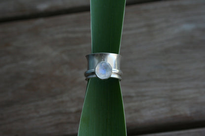 Rainbow Moonstone Spinner Ring