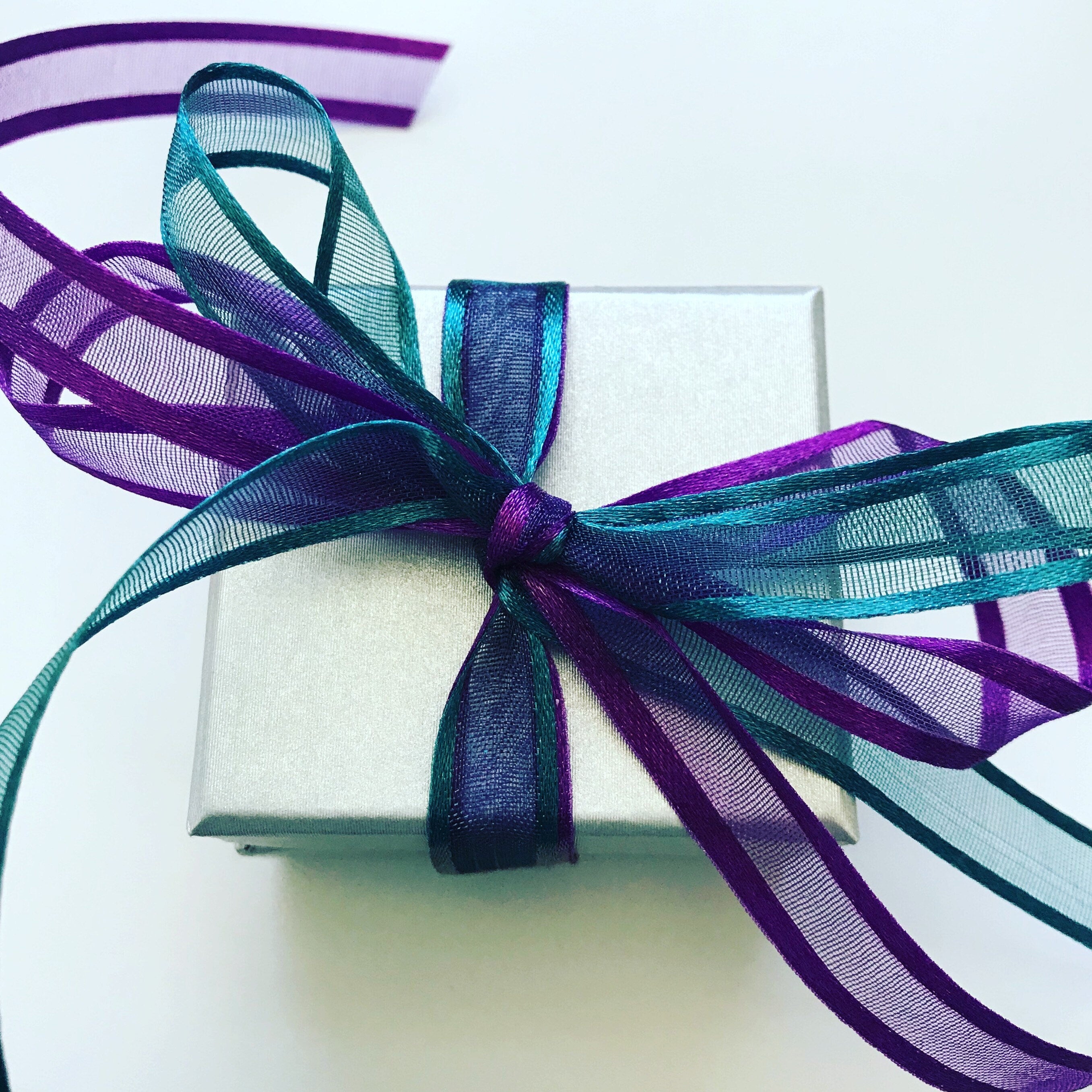 Round Rainbow Moonstone Solitaire Stacking Ring - Size 10.5 ~ Sea Ice Collection