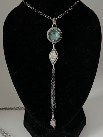 Delicate Aqua Kyanite Pendant ~ Sea Ice Collection