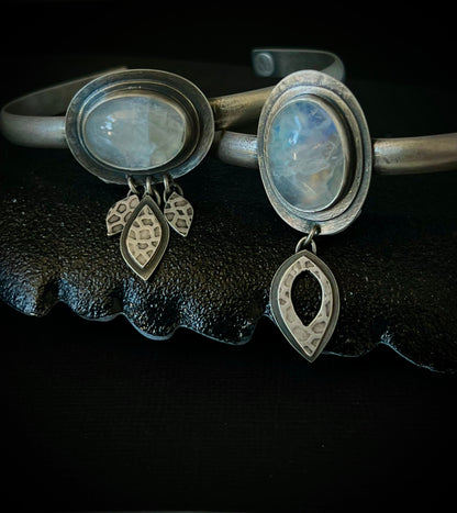 Rainbow Moonstone Cuff ~ Sea Ice Collection