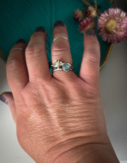 Silver Swallow Stacking Ring ~ size 9