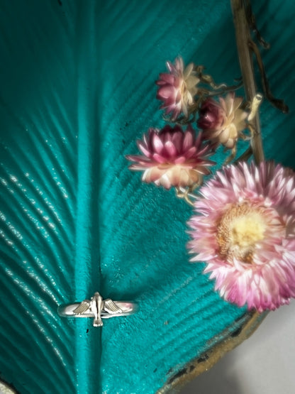 Silver Swallow Stacking Ring ~ size 9