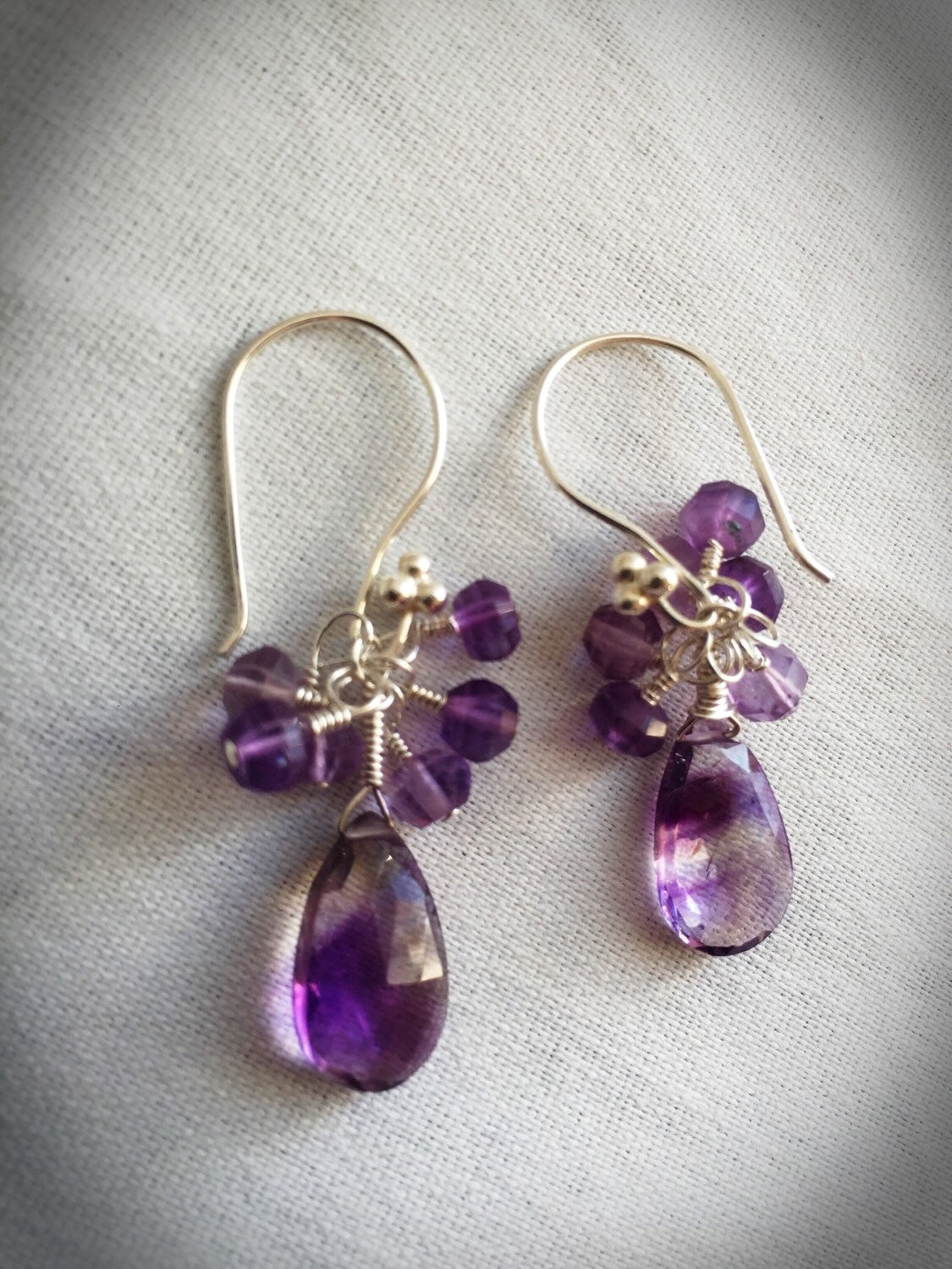 Moss Amethyst Drop Earrings