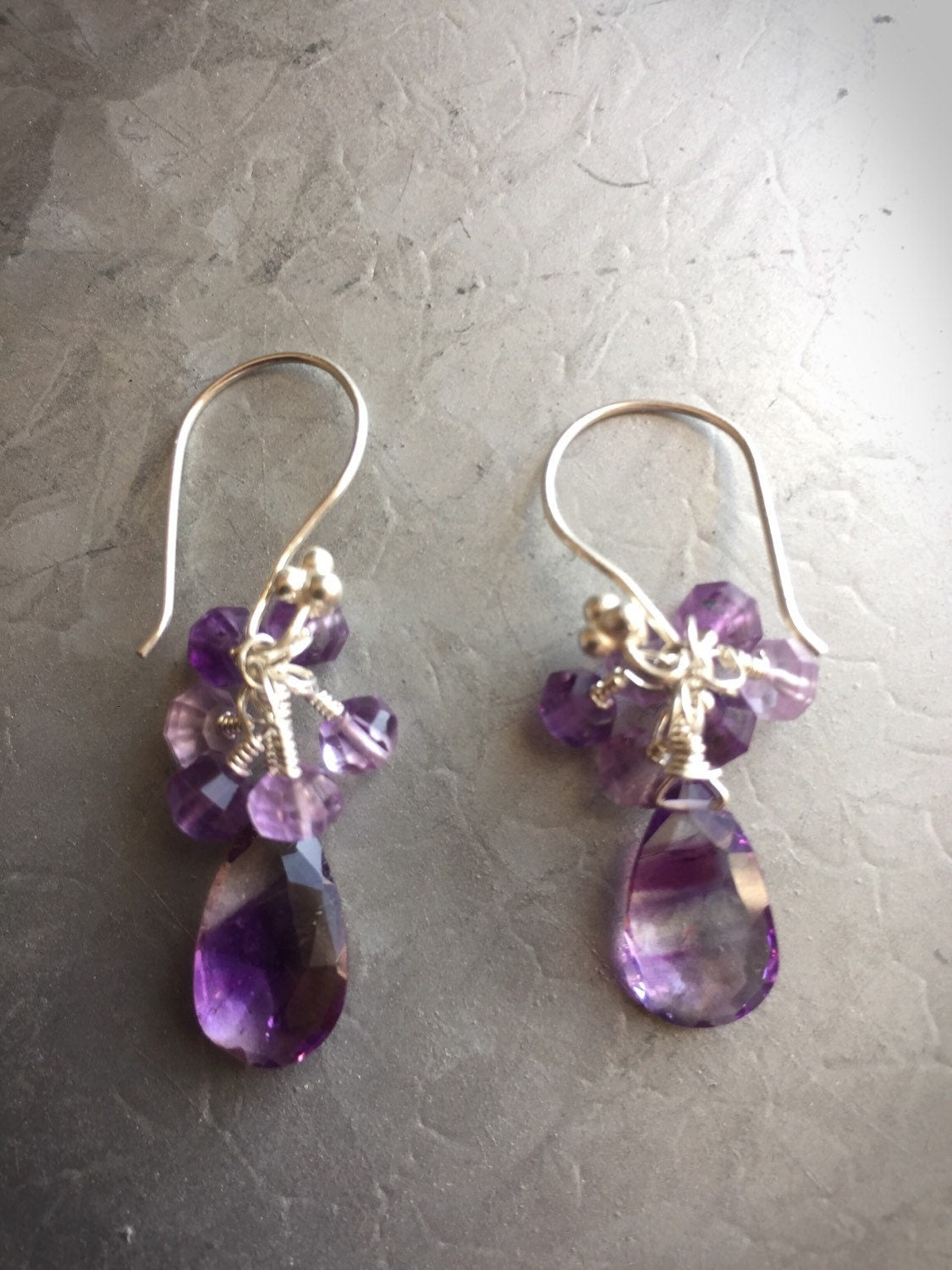 Moss Amethyst Drop Earrings